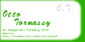 otto tormassy business card