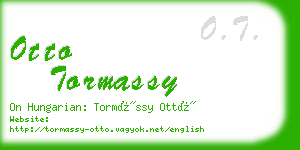 otto tormassy business card